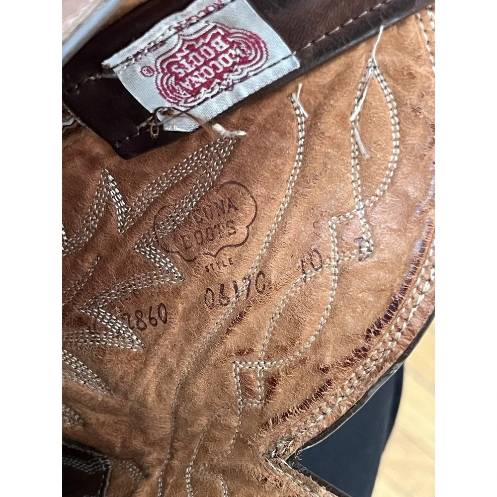 BROWN MADE IN USA VINTAGE NOCONA WESTERN COWBOY LEATHER BOOTS SIZE 10 D